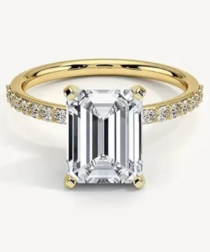 Strieborný dámsky prsteň Moissanite  CT Emerald Luxury